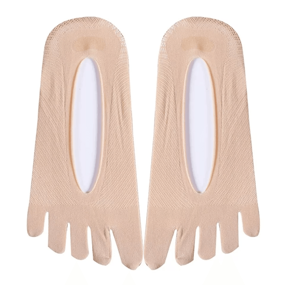 Mens Womens No Show Invisible Nonslip Boat Cotton Low Cut Toe Socks Breathable Five Finger Socks Fo 6