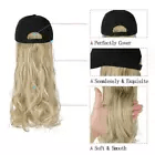 Womens Baseball Cap With Hair Extension Cotton Solid Washed Adjustable Dad Hat For Daily Wear Trave