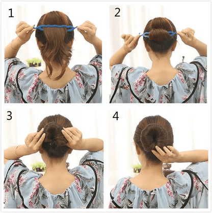 Hair French Braid Topsy Tail Clip Styling Stick DIY Bun Maker Tool 2