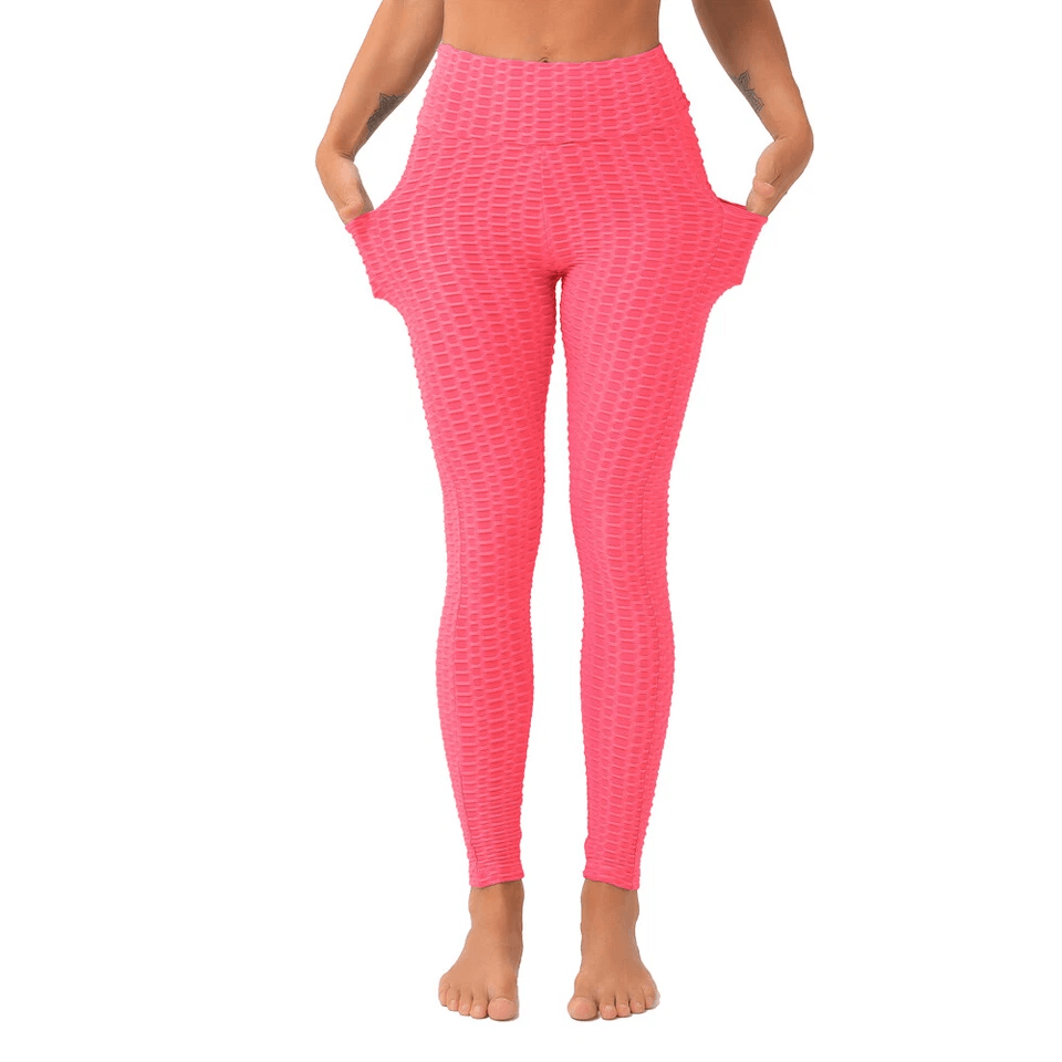 Womens Anti Cellulite Butt Lifting High Waist Yoga Leggings With Pocket Pants For Workout  Fitness 8