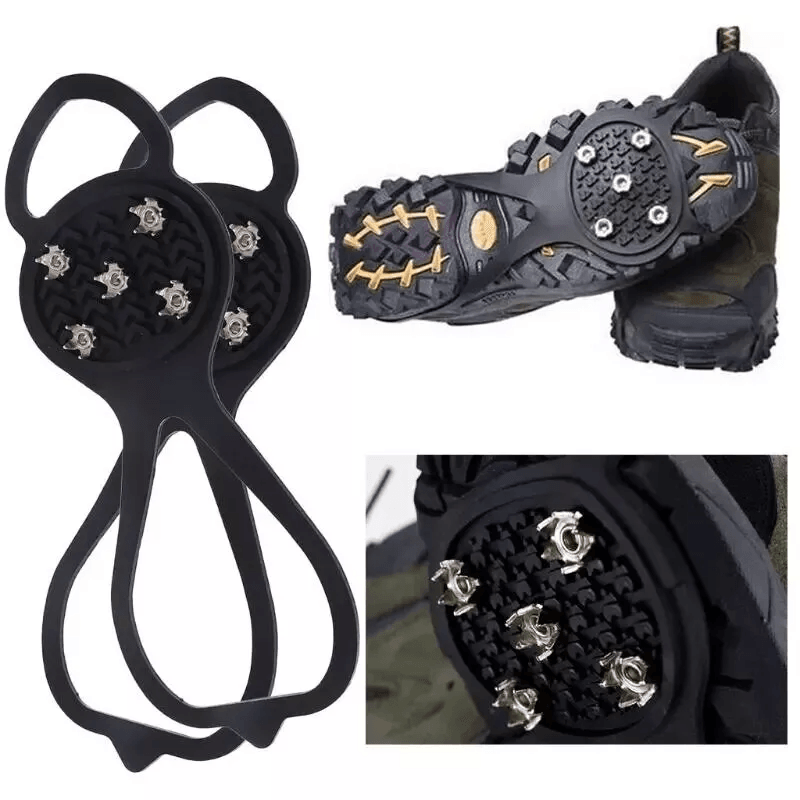 Universal Non-Slip Gripper Spikes Over Shoe Cleats Teeth Studs for Ice Snow Outdoor Walking Climbing Traction Crampons