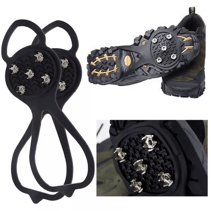 Universal Non-Slip Gripper Spikes Over Shoe Cleats Teeth Studs for Ice Snow Outdoor Walking Climbing Traction Crampons