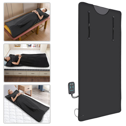 Portable Infrared Sauna Blanket for Detox  Relaxation Adjustable Heat Therapy  Timer