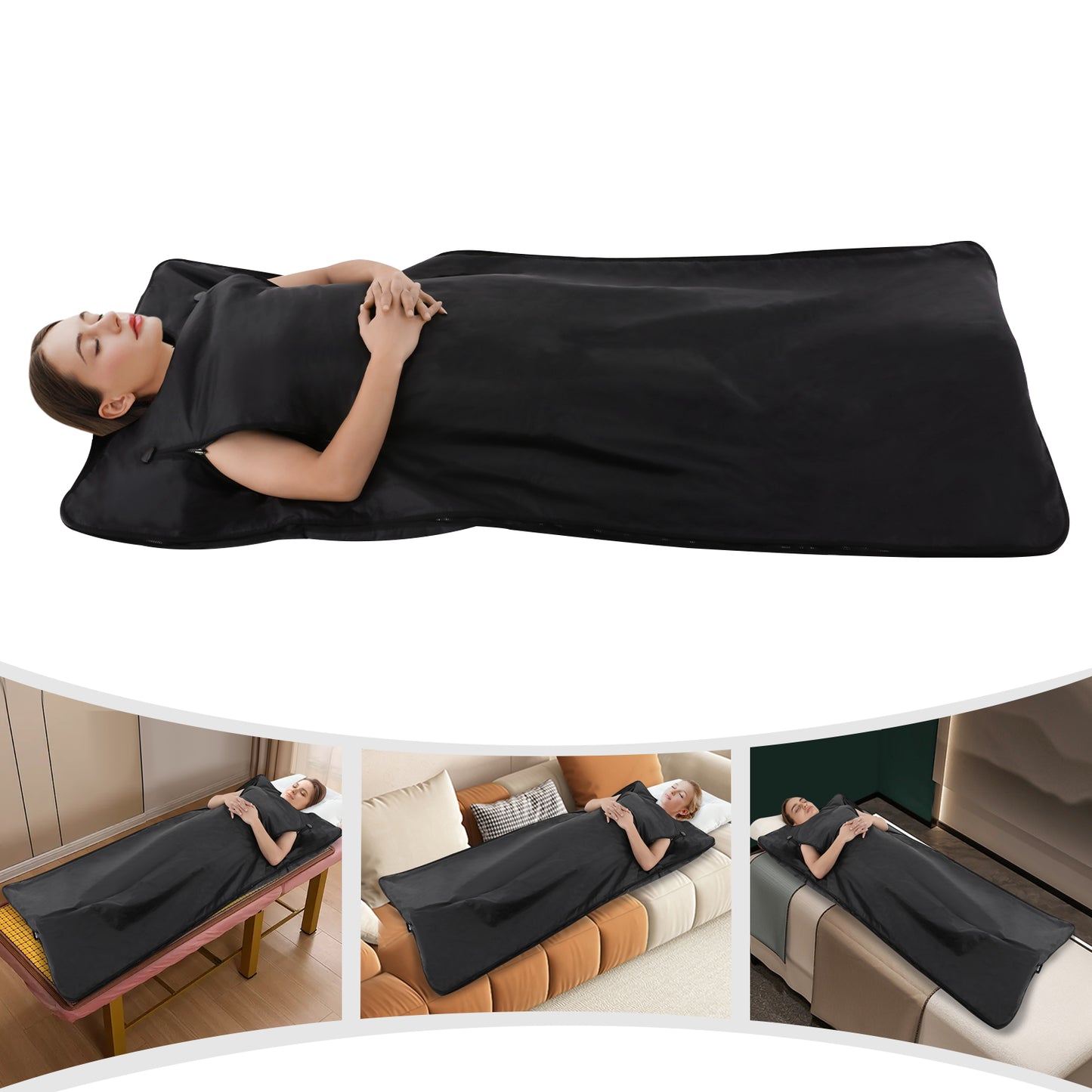 Portable Infrared Sauna Blanket For Detox  Relaxation Adjustable Heat Therapy  Timer 2