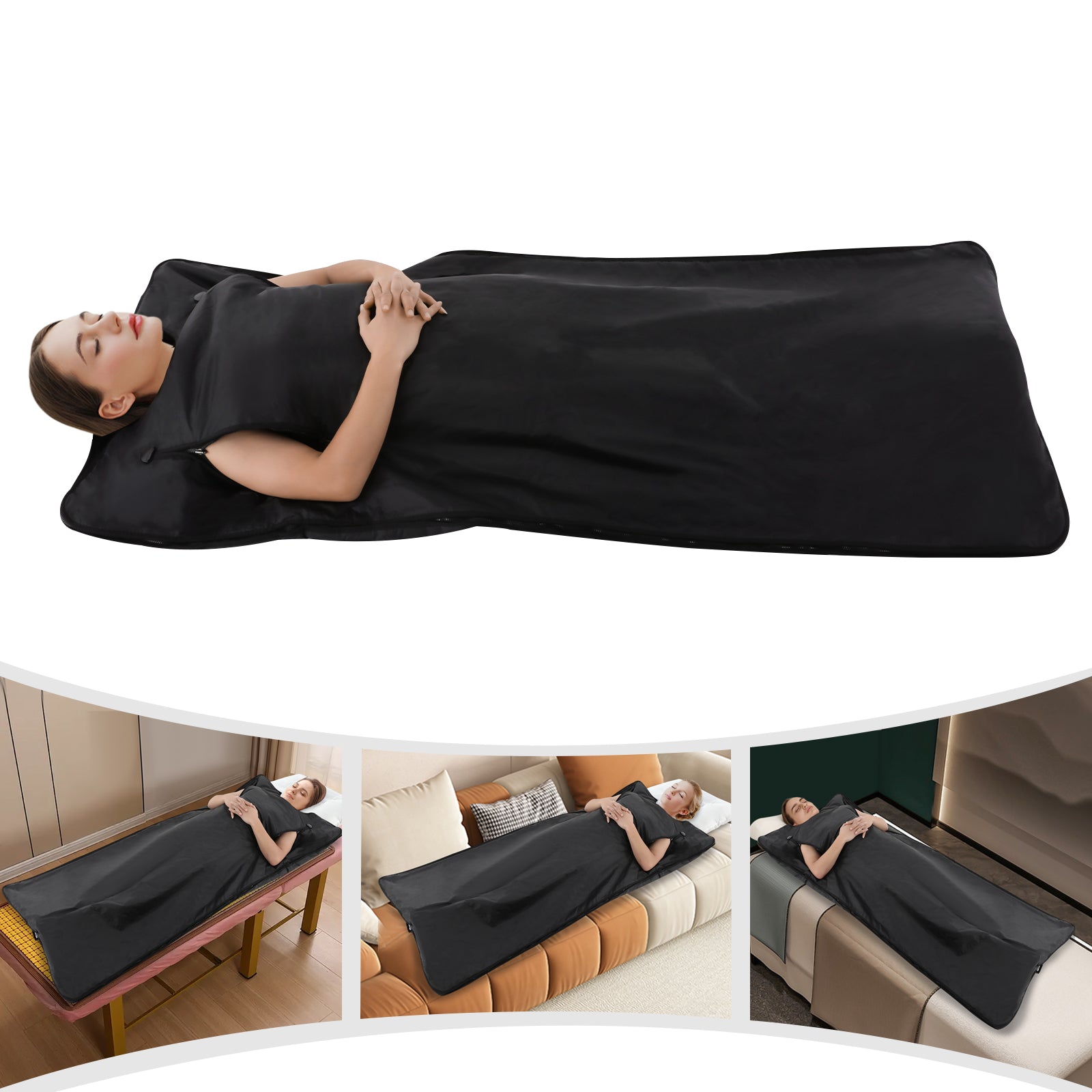 Portable Infrared Sauna Blanket For Detox  Relaxation Adjustable Heat Therapy  Timer 2