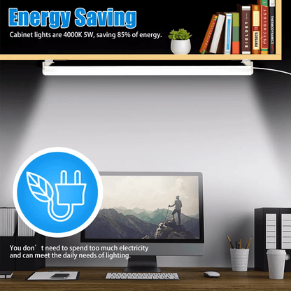 USB LED Light Lamp Kit For Kitchen Under Cabinet Closet Shelf Magnetic StickOn Lighting Strip Bar F 1