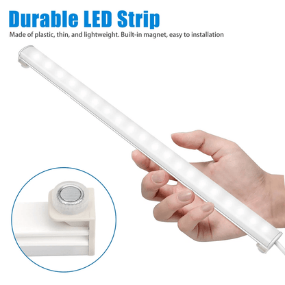 USB LED Light Lamp Kit For Kitchen Under Cabinet Closet Shelf Magnetic StickOn Lighting Strip Bar F 6