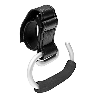 Leather Metal Baby Stroller Hook Clip Hanger Anti Slip Carabiner Spring Clip Heavy Duty Bag Holder  9
