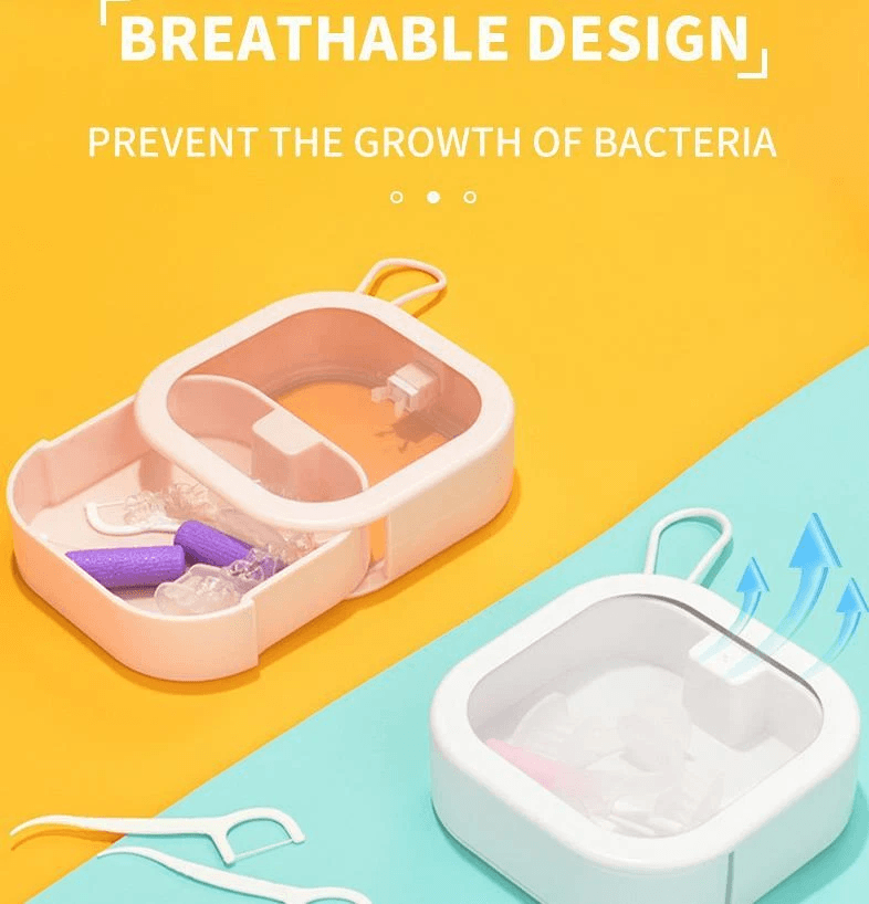 Orthodontic Retainer Holder Storage Box Dental Denture Case Mouthguard Container For Travel And Dai 2