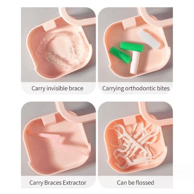 Orthodontic Retainer Holder Storage Box Dental Denture Case Mouthguard Container For Travel And Dai 3