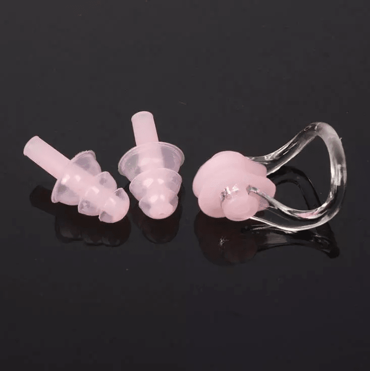 Silicone Waterproof Swim Swimming Nose Clip Ear Plug Combo Set Soft Reusable Nose Clips For Adults  1