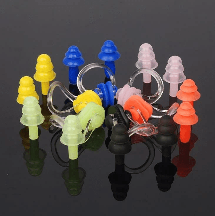 Silicone Waterproof Swim Swimming Nose Clip Ear Plug Combo Set Soft Reusable Nose Clips For Adults  2