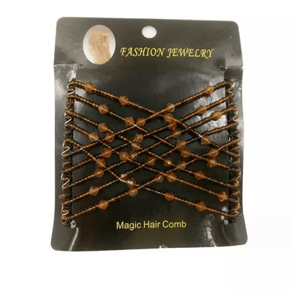 Women Elastic Beads Banana Clip Hairpin Stretch Magic Hair Comb Clip Accessories For Stylish Hair S 4
