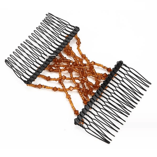 Women Elastic Beads Banana Clip Hairpin Stretch Magic Hair Comb Clip Accessories For Stylish Hair S 1
