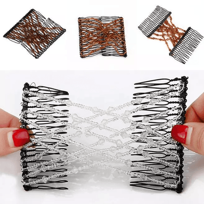 Women Elastic Beads Banana Clip Hairpin Stretch Magic Hair Comb Clip Accessories For Stylish Hair S 6