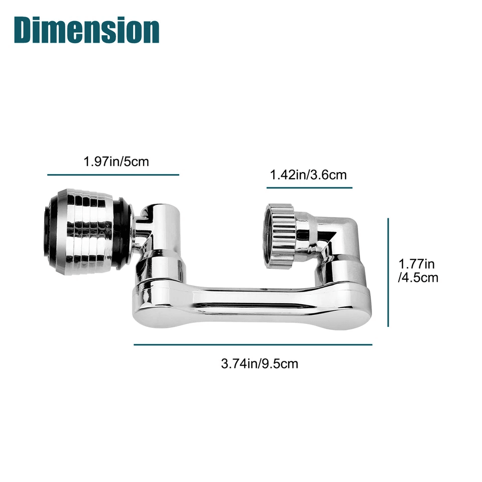 Universal Swivel Extension Faucet Robotic Arm Rotate Tap Extenders For Kitchen And Bathroom 4
