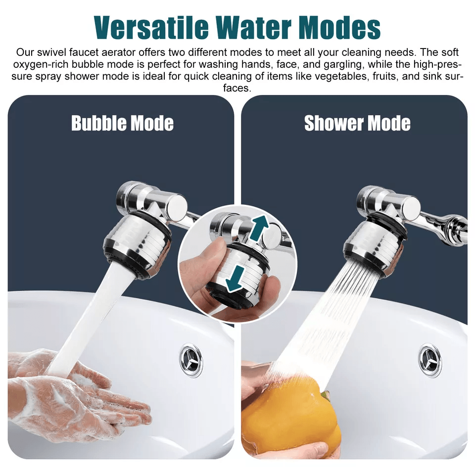 Universal Swivel Extension Faucet Robotic Arm Rotate Tap Extenders For Kitchen And Bathroom 1