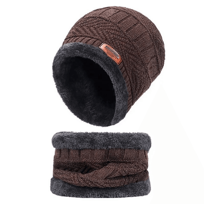 Mens Womens Winter Beanie Hat Scarf Set Warm Knit Hat And Thick Fleece Lined Cap For Cold Weather O 6