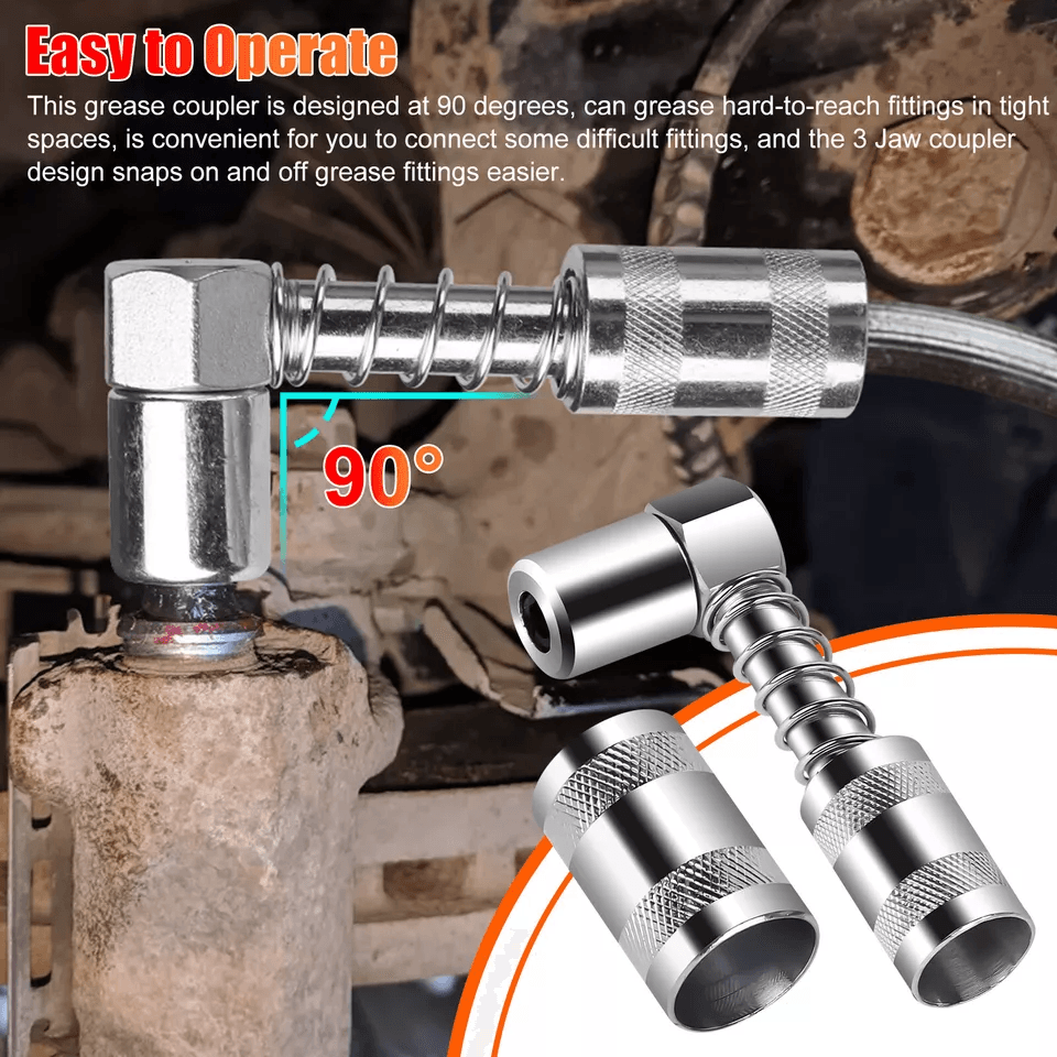 Grease Nozzle Adapter Coupler Grease Fitting Tool With Protective Sleeve 1