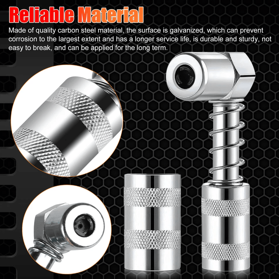 Grease Nozzle Adapter, Coupler Grease Fitting Tool with Protective Sleeve