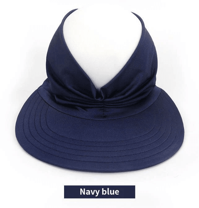 Stretchable Women Turban Sun Visor Hat For Sports Golf Hijab Wide Brim Ponytail Cap UV Protection F 6