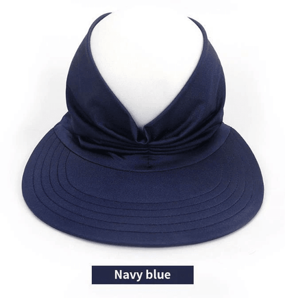 Stretchable Women Turban Sun Visor Hat For Sports Golf Hijab Wide Brim Ponytail Cap UV Protection F 6