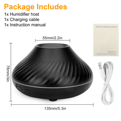 Fire Flame Aroma Diffuser Essential Oil Air Humidifier With LED Aromatherapy Mist 4