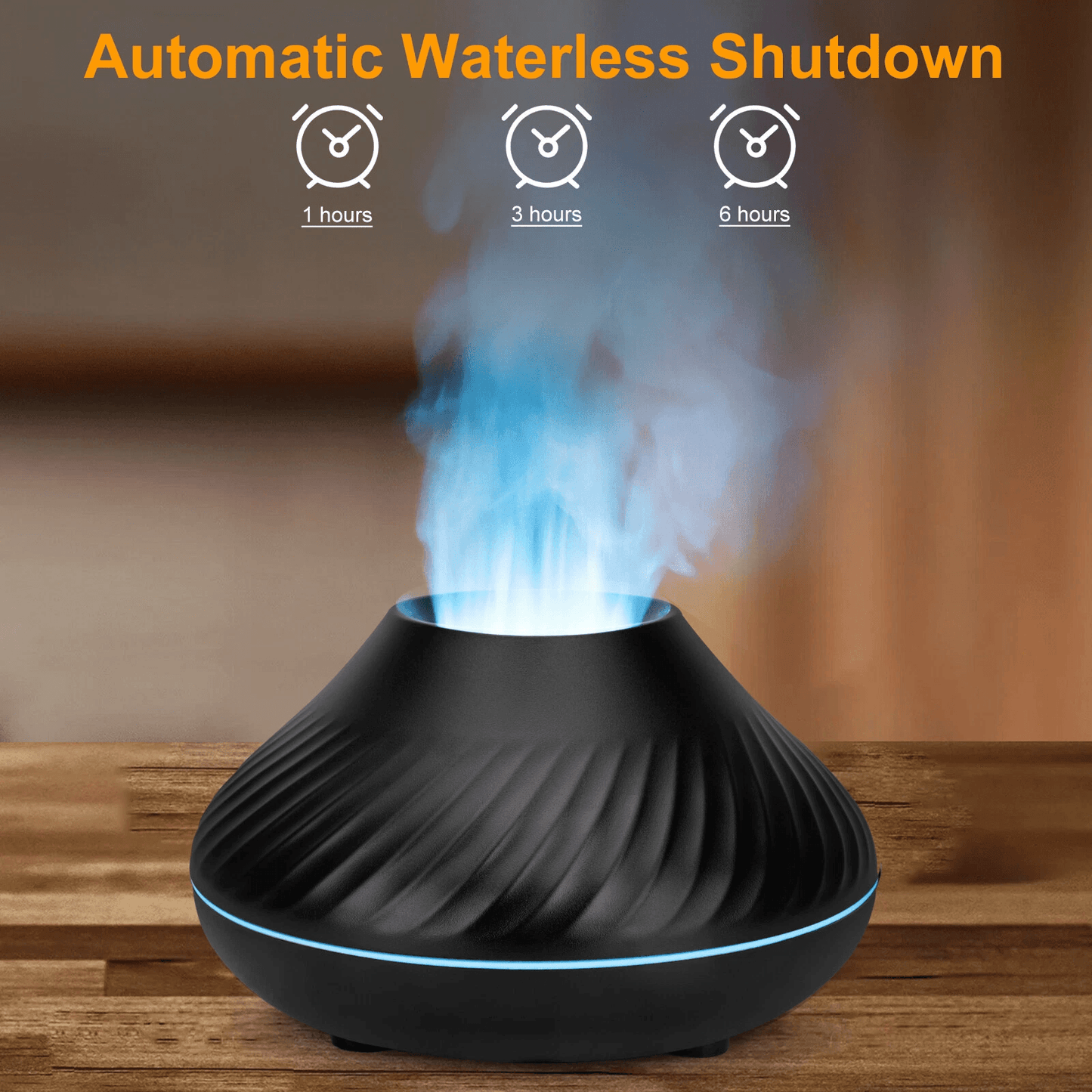 Fire Flame Aroma Diffuser Essential Oil Air Humidifier With LED Aromatherapy Mist 1
