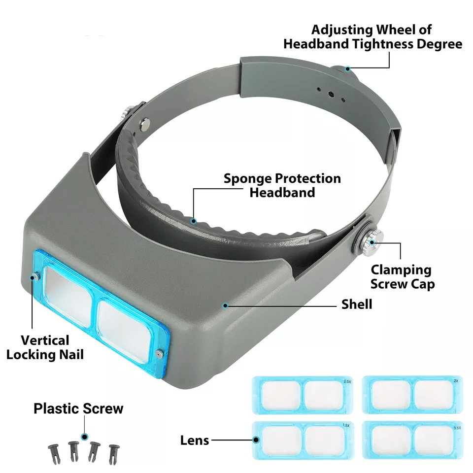 Headband Magnifier Magnifying Visor For Jewelry  Watch Repair 4