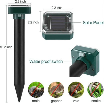 Solar Power Ultrasonic Mice Gopher Mole Pest Snake Animal Repeller Outdoor Waterproof Garden Solar  8