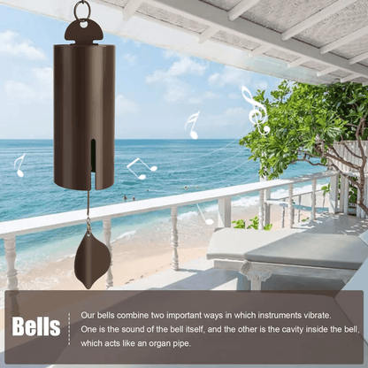Heroic Wind Chime Outdoor Large Deep Resonance Serenity Bell Metal Home Decor Windbell For Backyard 4