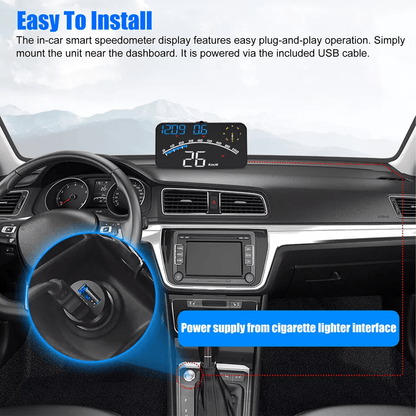 Universal Digital Speedometer GPS Car HUD Head Up Display Screen MPH Overspeed Alarm Plug And Play  4