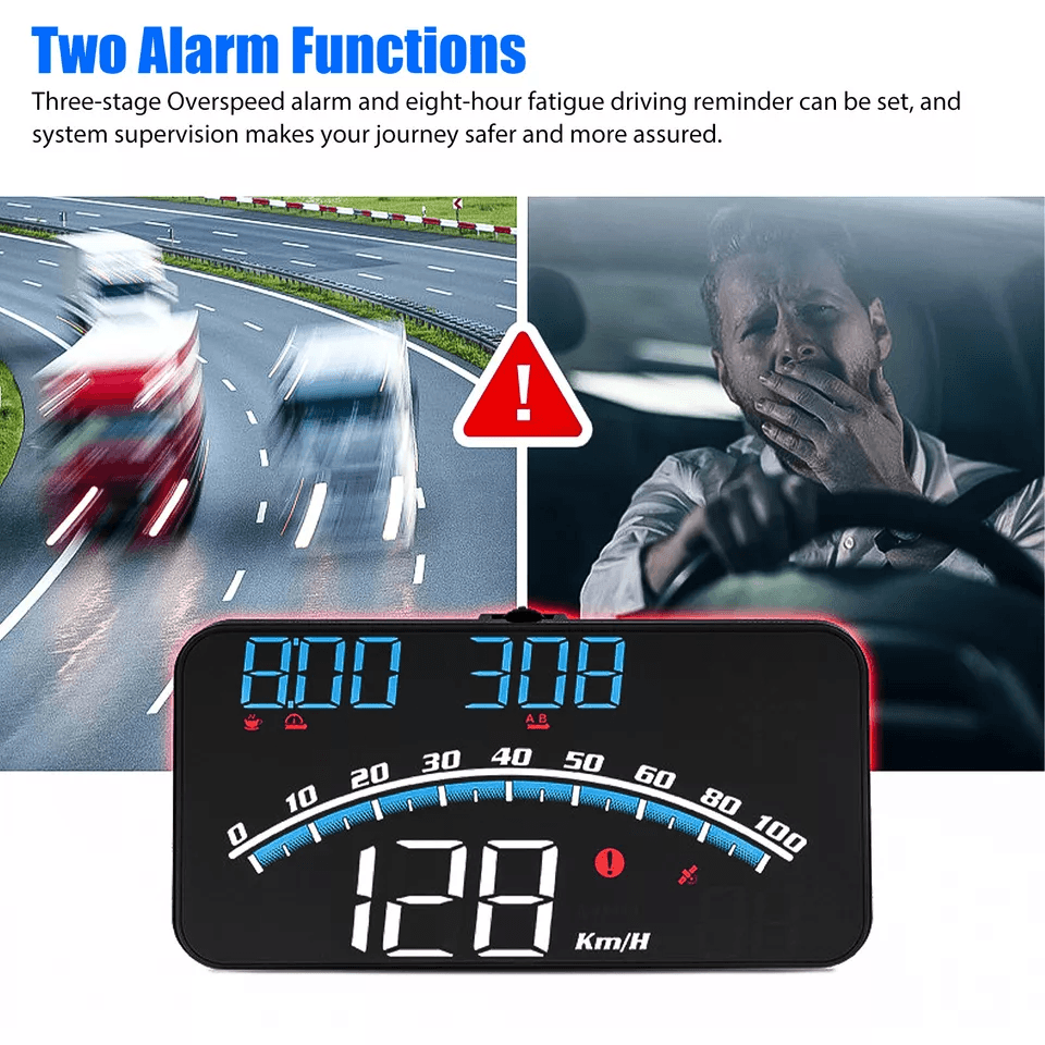 Universal Digital Speedometer GPS Car HUD Head Up Display Screen MPH Overspeed Alarm Plug And Play  5