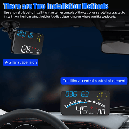 Universal Digital Speedometer GPS Car HUD Head Up Display Screen MPH Overspeed Alarm Plug And Play  3