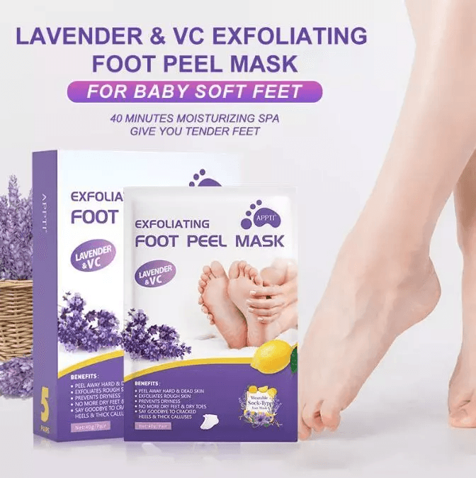 Exfoliating Foot Peel Mask for Baby Soft Feet, Callus Remover Socks to Remove Dead Skin & Cracked Heels