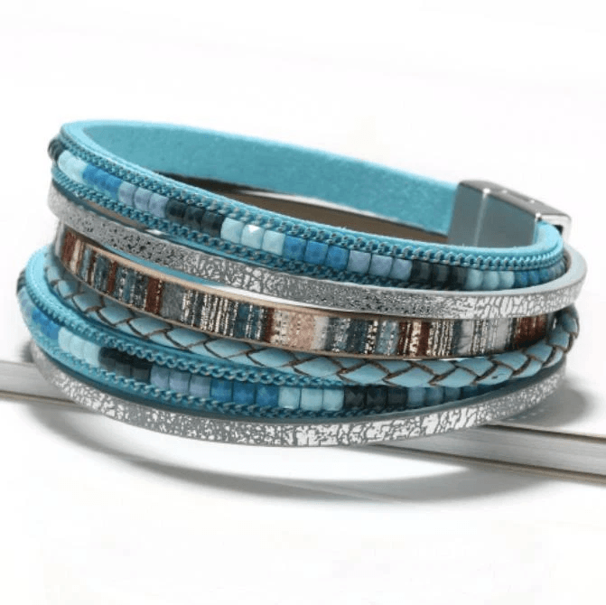 Boho Multilayer Leather Bracelet Set For Men And Women Adjustable Wristband Bangle Jewelry Gift 2