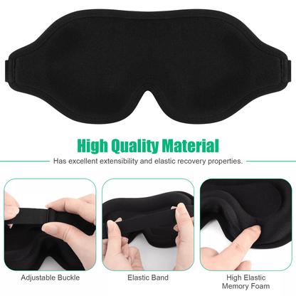 3D Travel Silk Eye Mask Sleeping Soft Padded Shade Blindfold For Rest  Relaxation 5