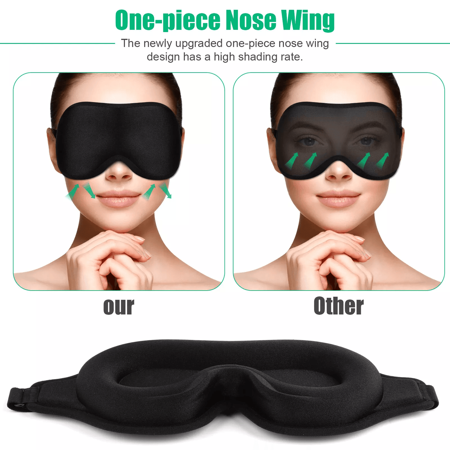 3D Travel Silk Eye Mask Sleeping Soft Padded Shade Blindfold For Rest  Relaxation 4