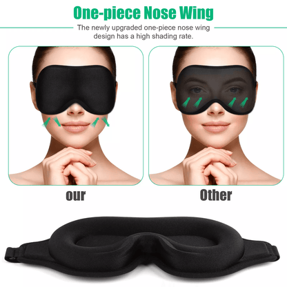3D Travel Silk Eye Mask Sleeping Soft Padded Shade Blindfold For Rest  Relaxation 4