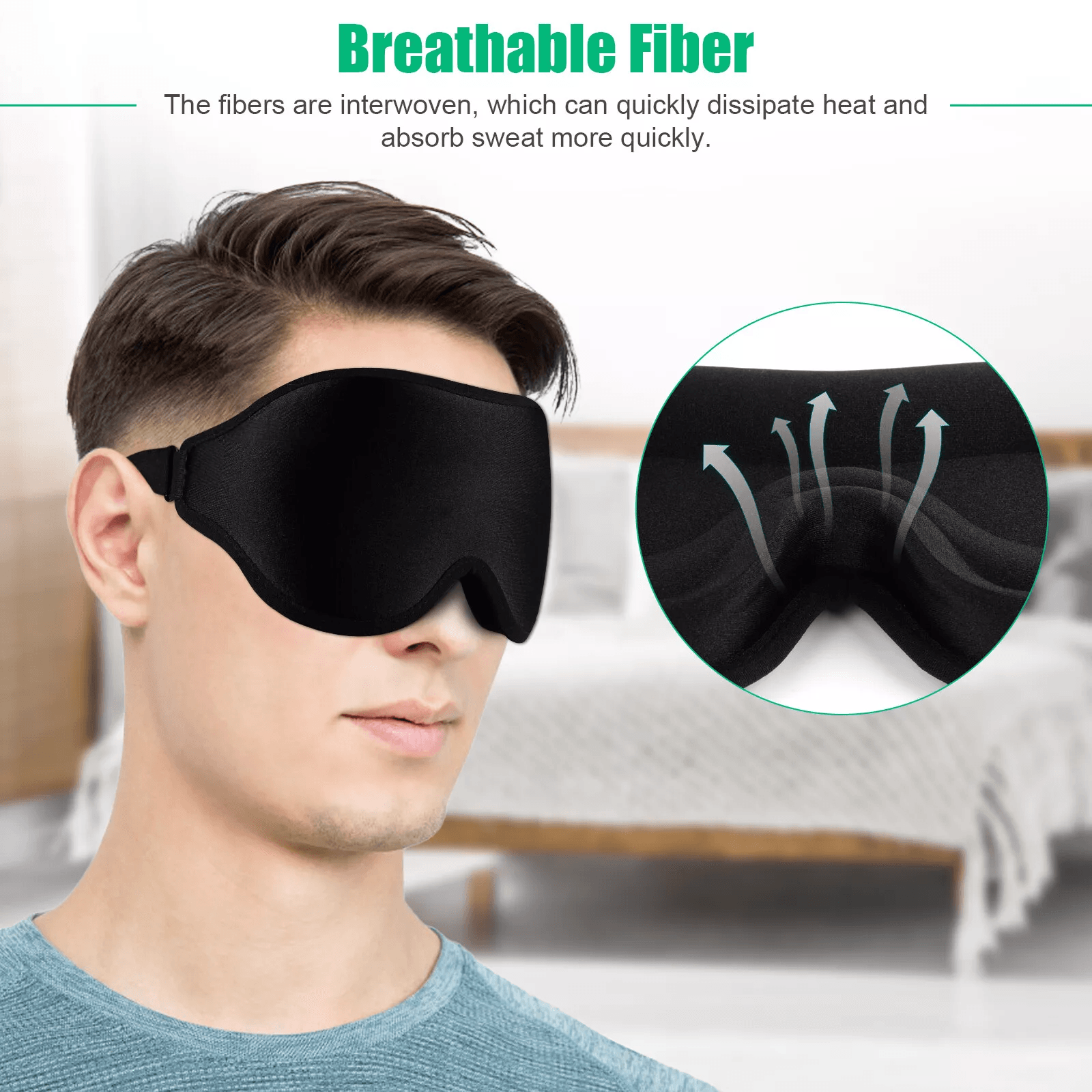 3D Travel Silk Eye Mask Sleeping Soft Padded Shade Blindfold For Rest  Relaxation 3
