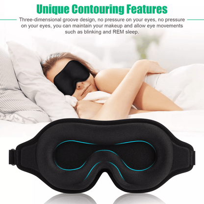 3D Travel Silk Eye Mask Sleeping Soft Padded Shade Blindfold For Rest  Relaxation 2