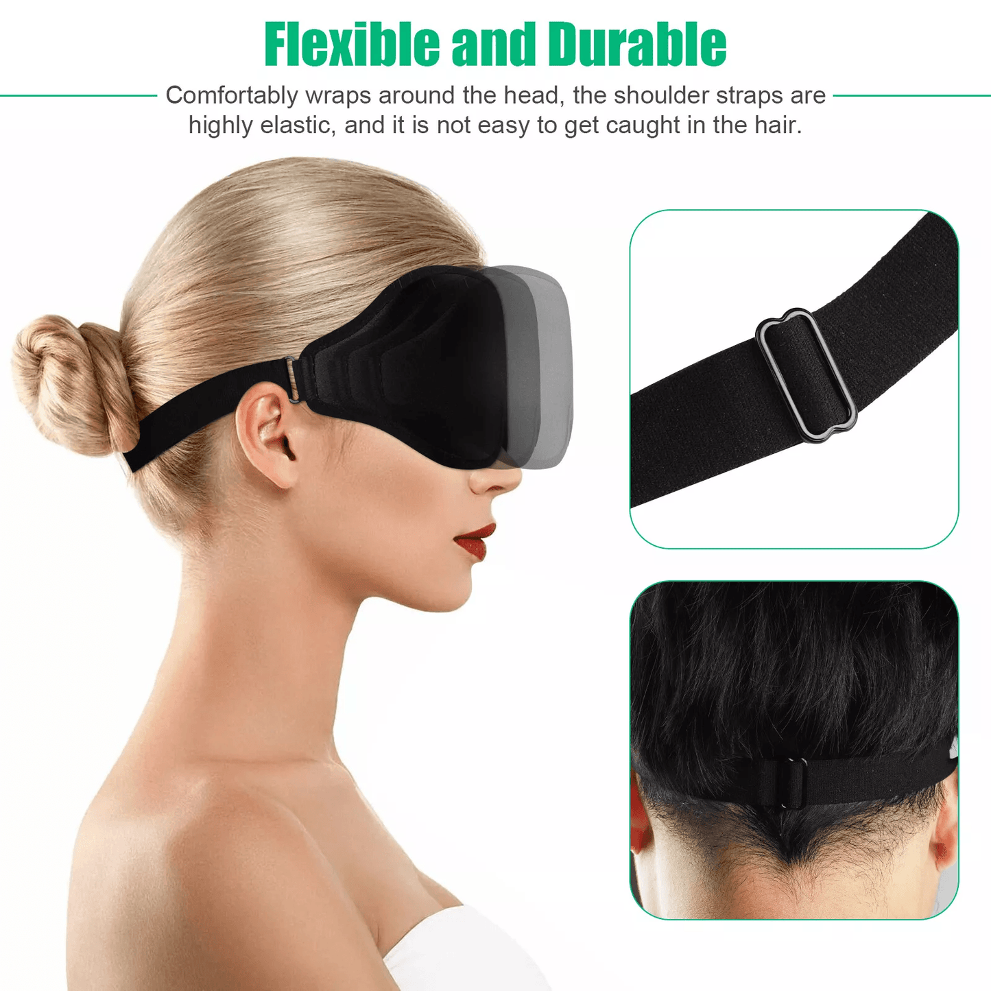 3D Travel Silk Eye Mask Sleeping Soft Padded Shade Blindfold For Rest  Relaxation 1