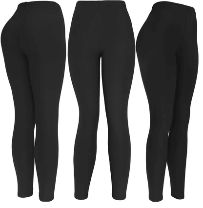 Ultra Soft Solid Brushed Basic Full Regular Plus Leggings High Waisted Ankle Length Stretch Pants 6