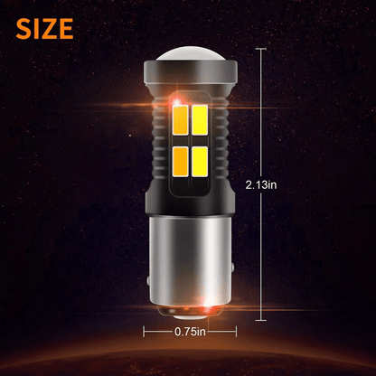LED WhiteAmber DRL Switchback Turn Signal Indicator Parking Light Bulbs Super Bright DualColor Plug 9