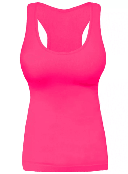 Seamless Ribbed Racerback Camisole Tank  Compression Fit Yoga  Gym Top 6