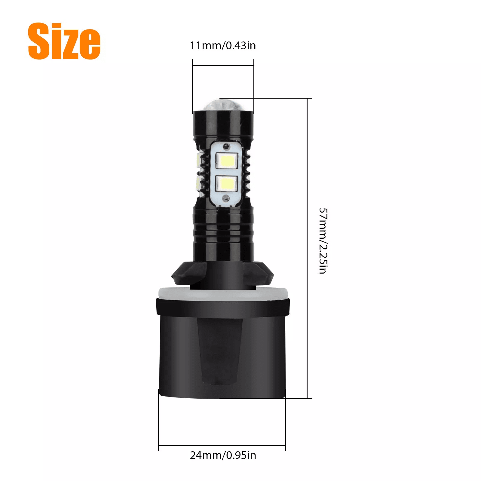 LED Fog Light Driving Bulbs Xenon White 5