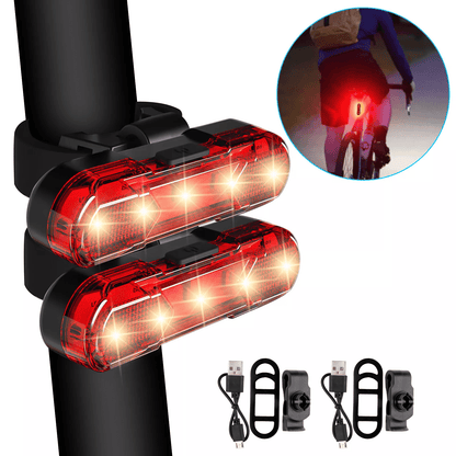 USB Rechargeable LED Bike Tail Light, Waterproof Bicycle Safety Rear Lamp for Cycling