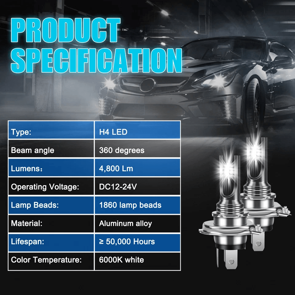 High Power LED Fog Light Bulb Super White Driving Lamps Waterproof IP67 Quick Plug And Play Install 4