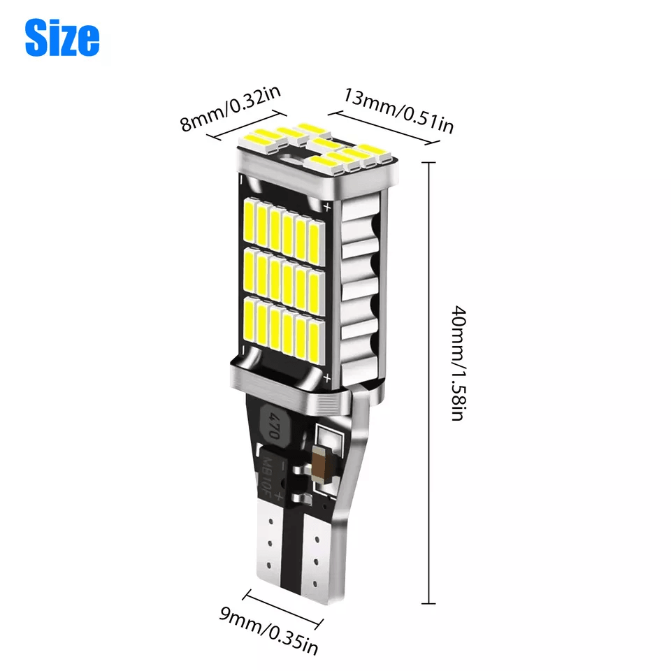 LED Reverse Backup Light Bulbs 6000K White Super Bright 4