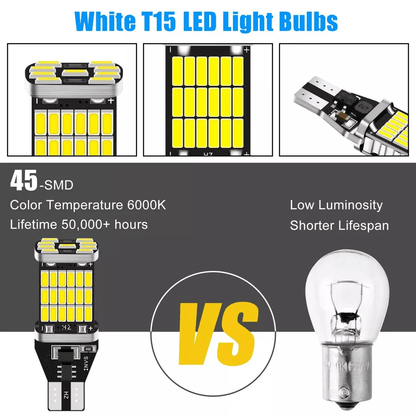 LED Reverse Backup Light Bulbs 6000K White Super Bright 3